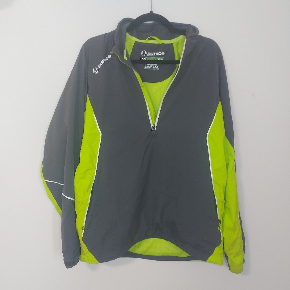 Sunice Charcoal and Lime Windbreaker